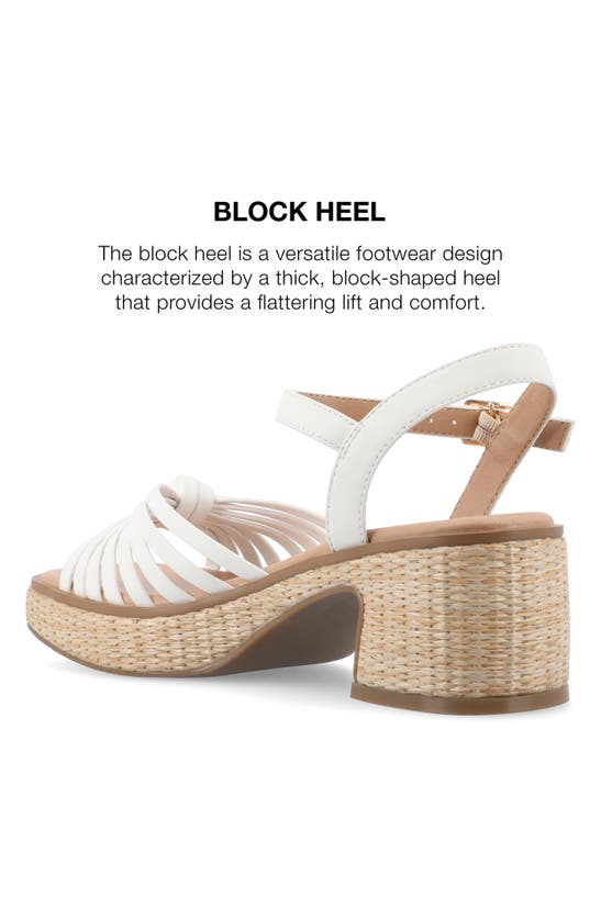 Shop Journee Collection Hally Espadrille Platform Sandal In Off White