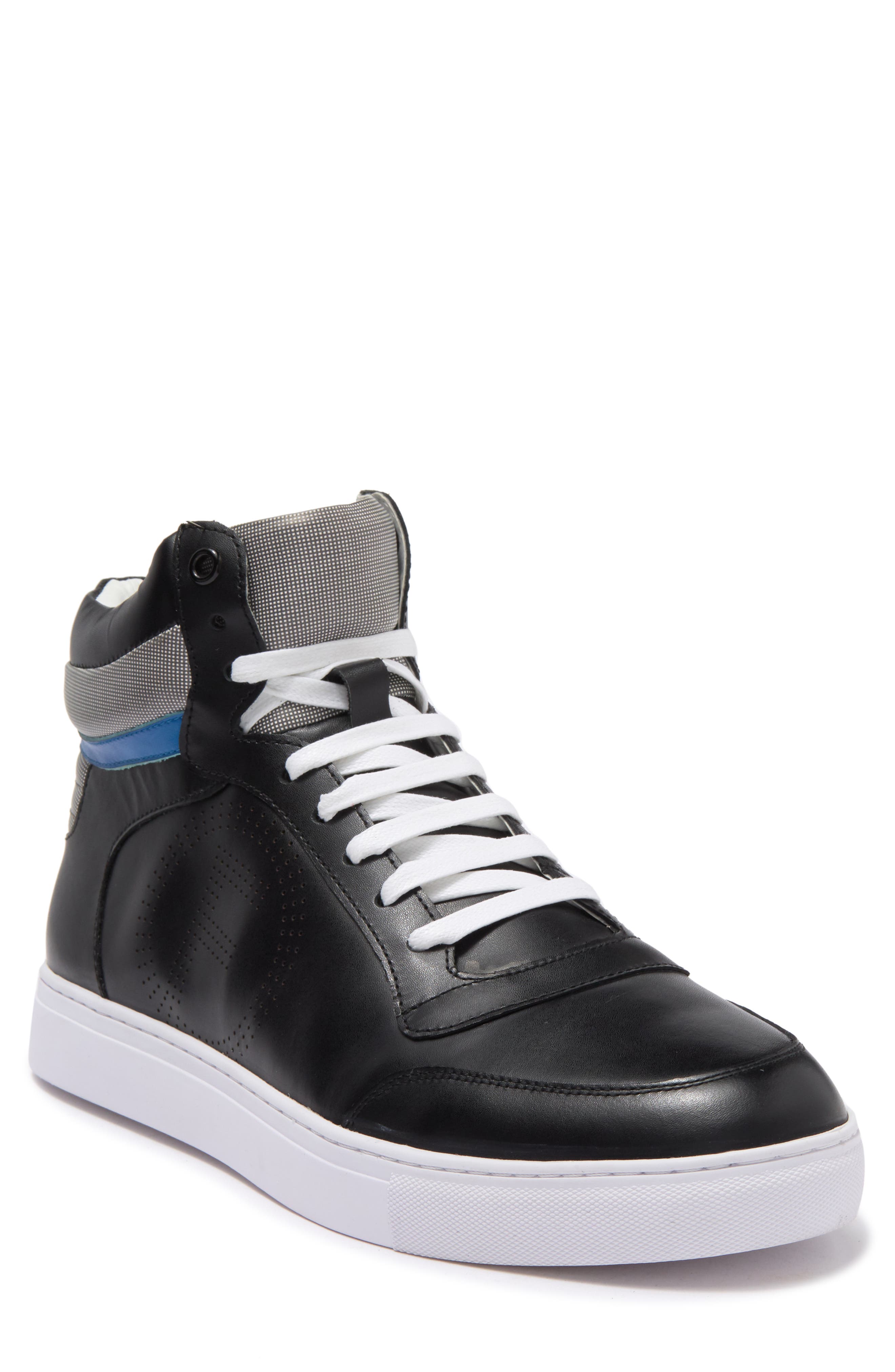 French Connection Max High Top Sneaker In Black