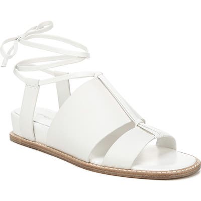 Vince Forster Strappy Ankle Wrap Sandal- Ivory