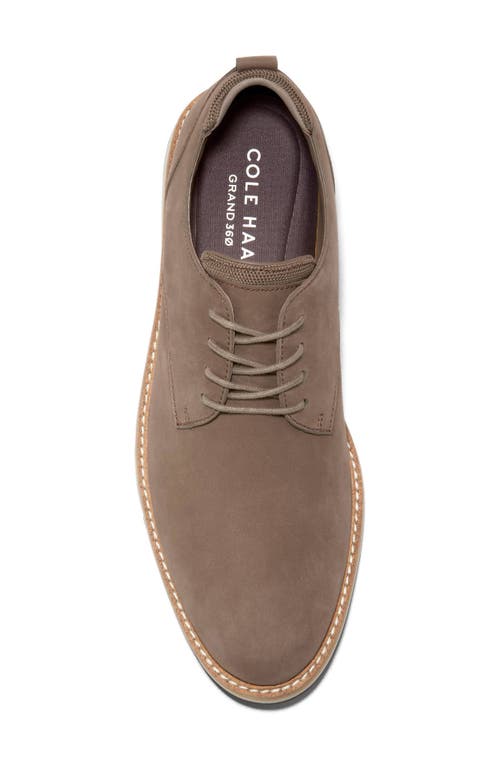 Shop Cole Haan Osborn Plain Toe Derby In Truffle Nubuck/ivory