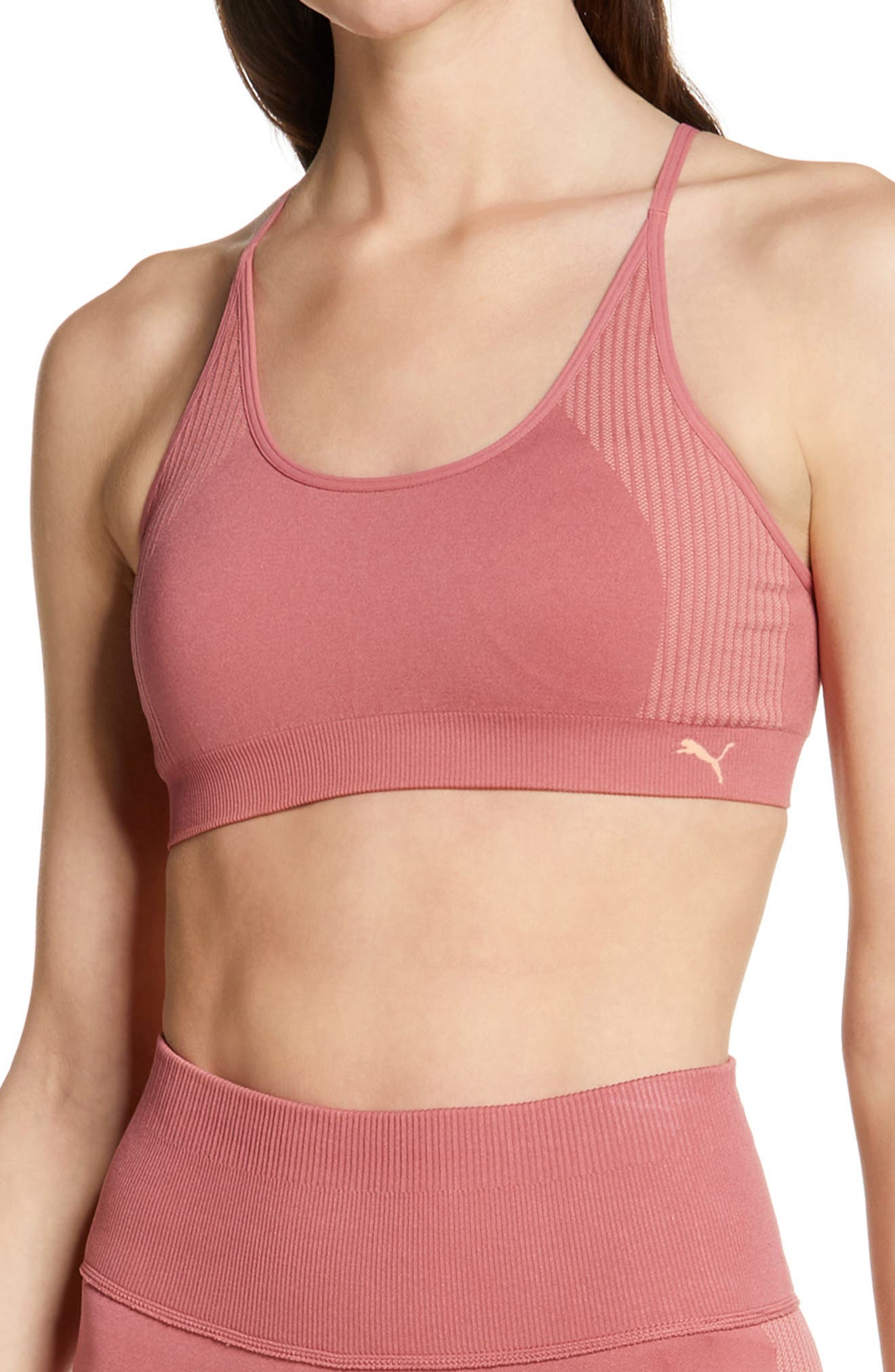 puma sports bra seamless strappy back