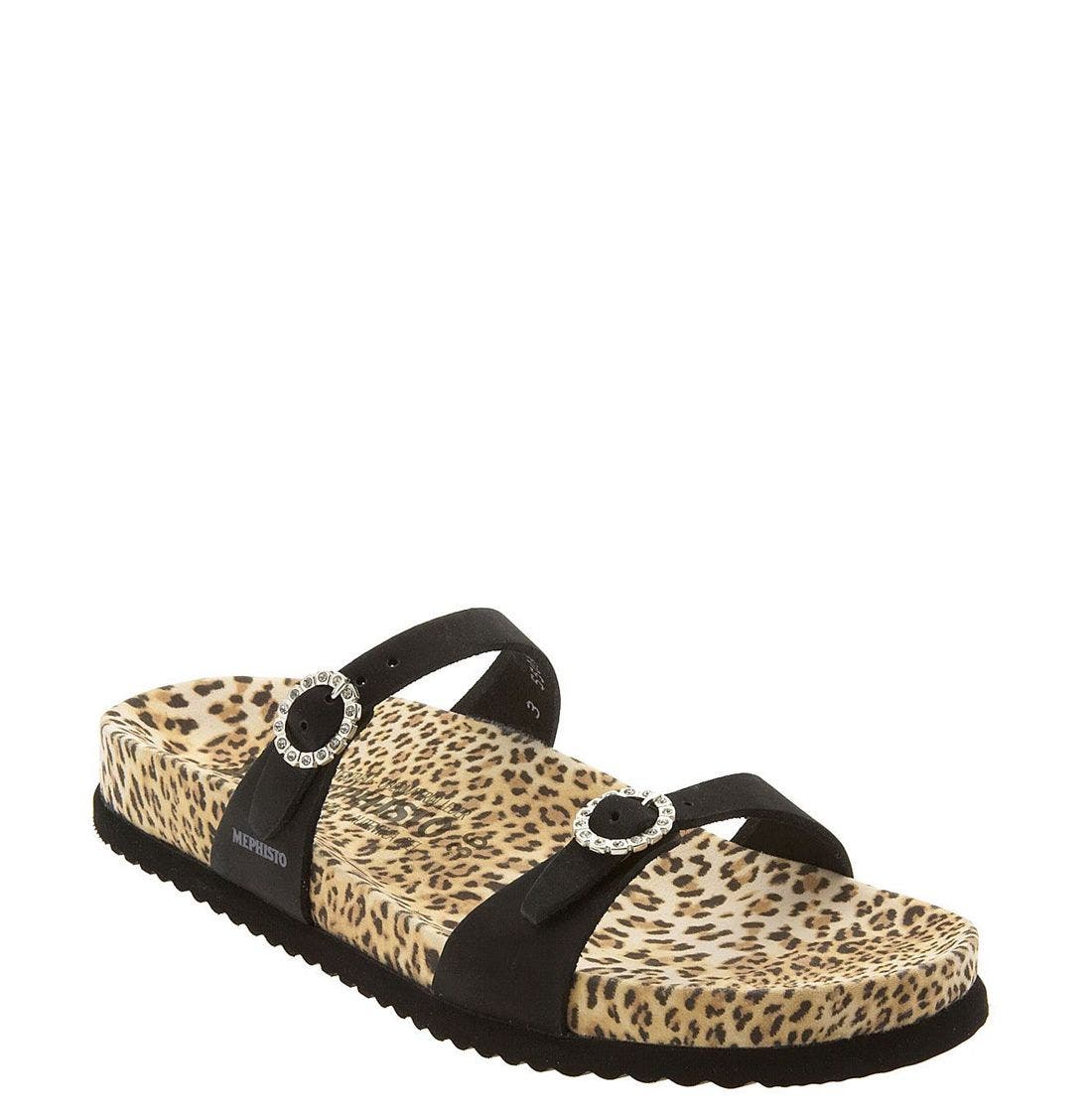 mephisto leopard sandals