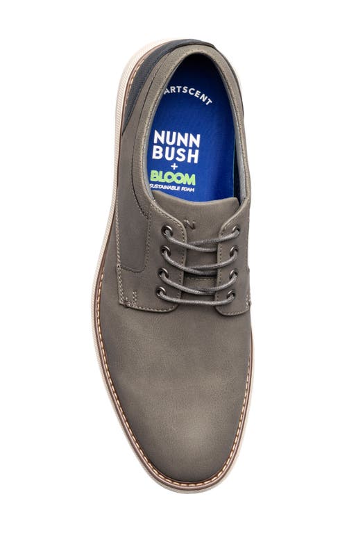 Shop Nunn Bush Chase Plain Toe Derby In Gray