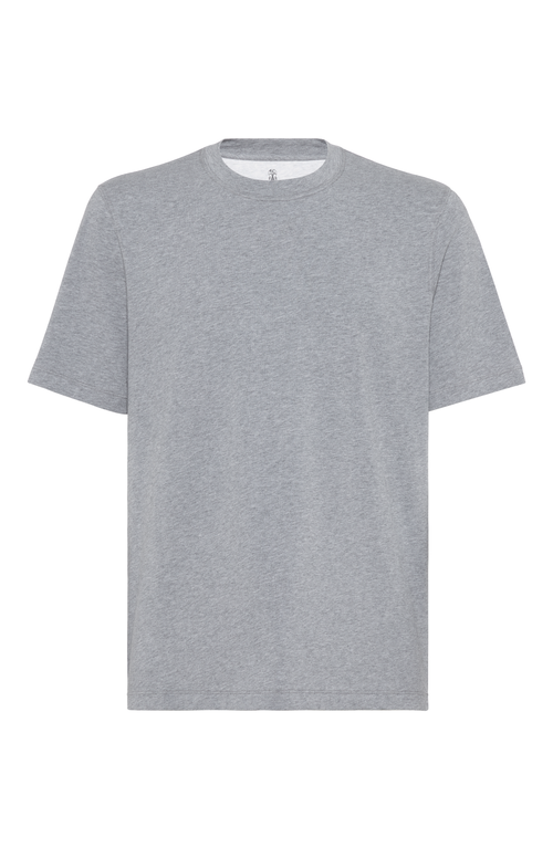 Shop Brunello Cucinelli Crew-neck T-shirt In Grey