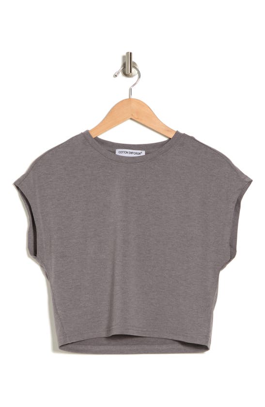 Cotton Emporium Boxy T-shirt In H.grey