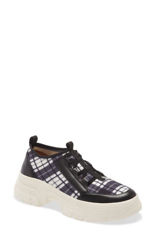 Shop Linea Paolo Rowen Sneaker In Black/blue Print Fabric