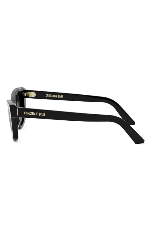 Shop Dior 'midnight B2i Cat Eye Sunglasses In Shiny Black/smoke