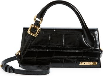Jacquemus Le Chiquito Long Croc Embossed Leather Convertible Bag