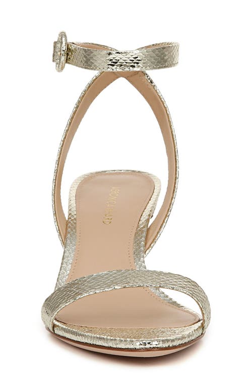 Veronica Beard Darcelle Ankle Strap Kitten Heel Sandal In Platinum