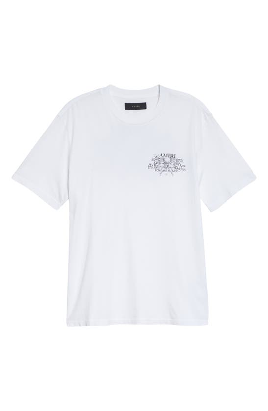 Shop Amiri Cherub Text Cotton Graphic T-shirt In White