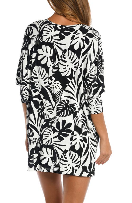 Sunshine 79 Optic Cover-up Tunic Top In Black