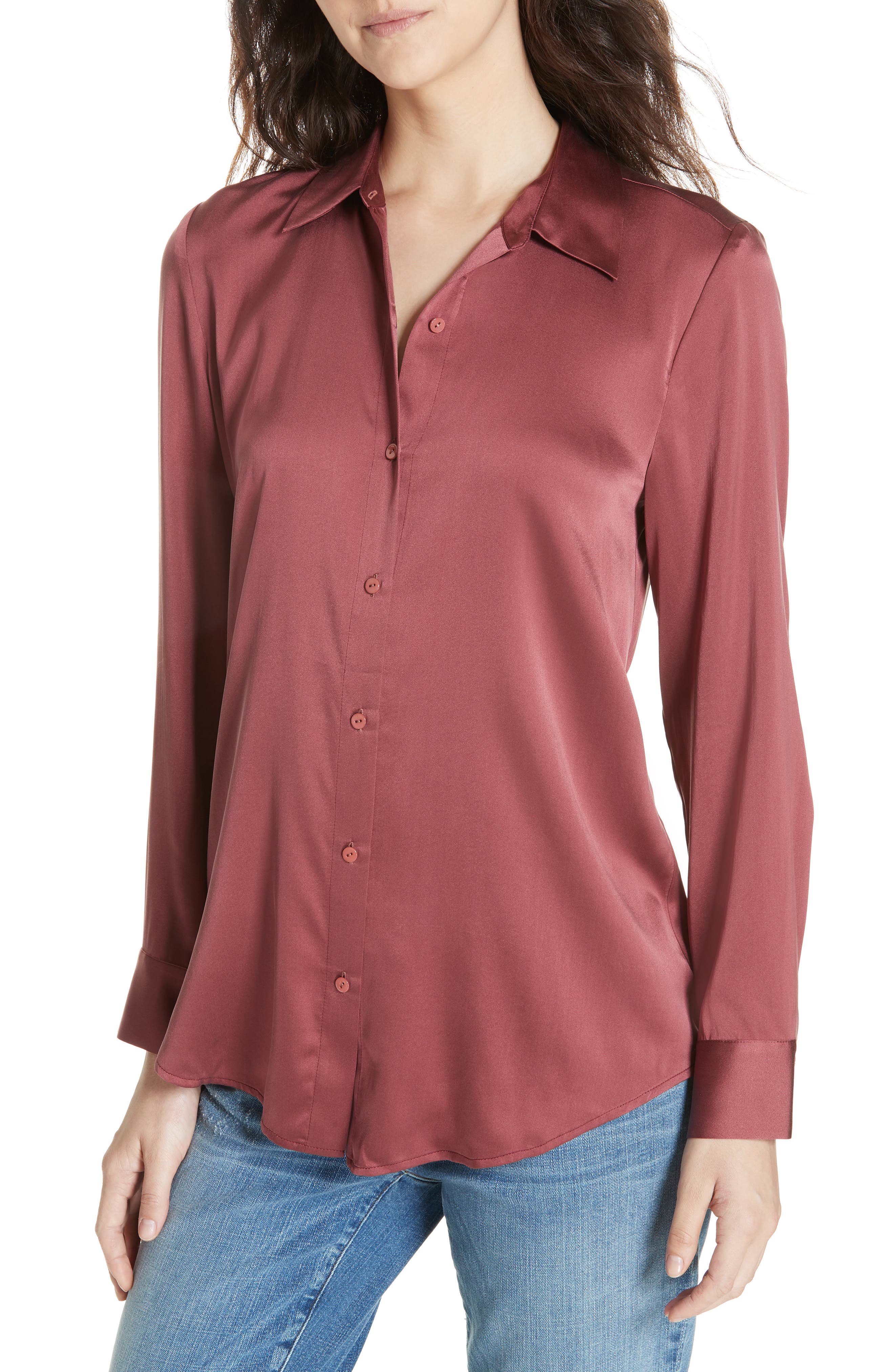 eileen fisher stretch silk shirt