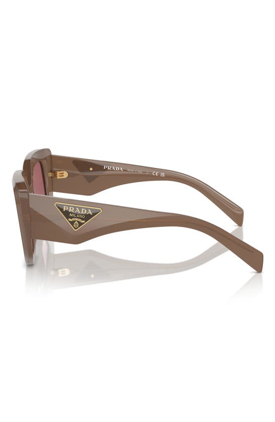 Prada Womens Brown Pr 14zs Irregular-frame Acetate Sunglasses In Dark Violet