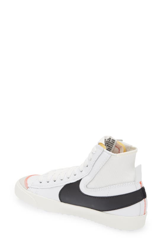 Shop Nike Blazer Mid '77 Jumbo High Top Sneaker In White/ Black/ White/ Sail