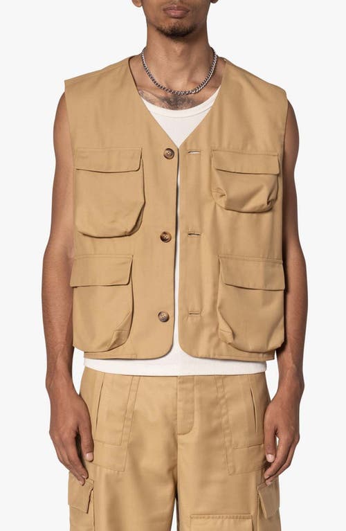 MNML MNML BONDED COTTON GABARDINE CARGO VEST 