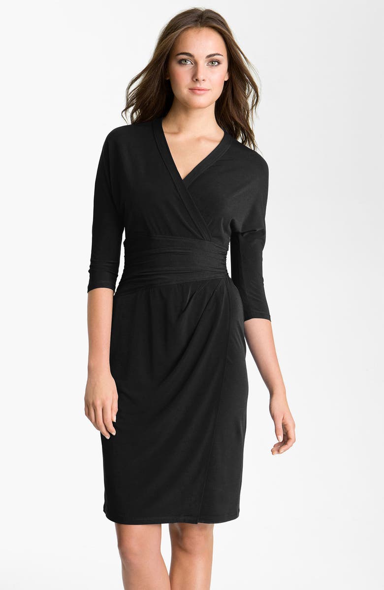 Suzi Chin for Maggy Boutique Elbow Sleeve Faux Wrap Dress | Nordstrom