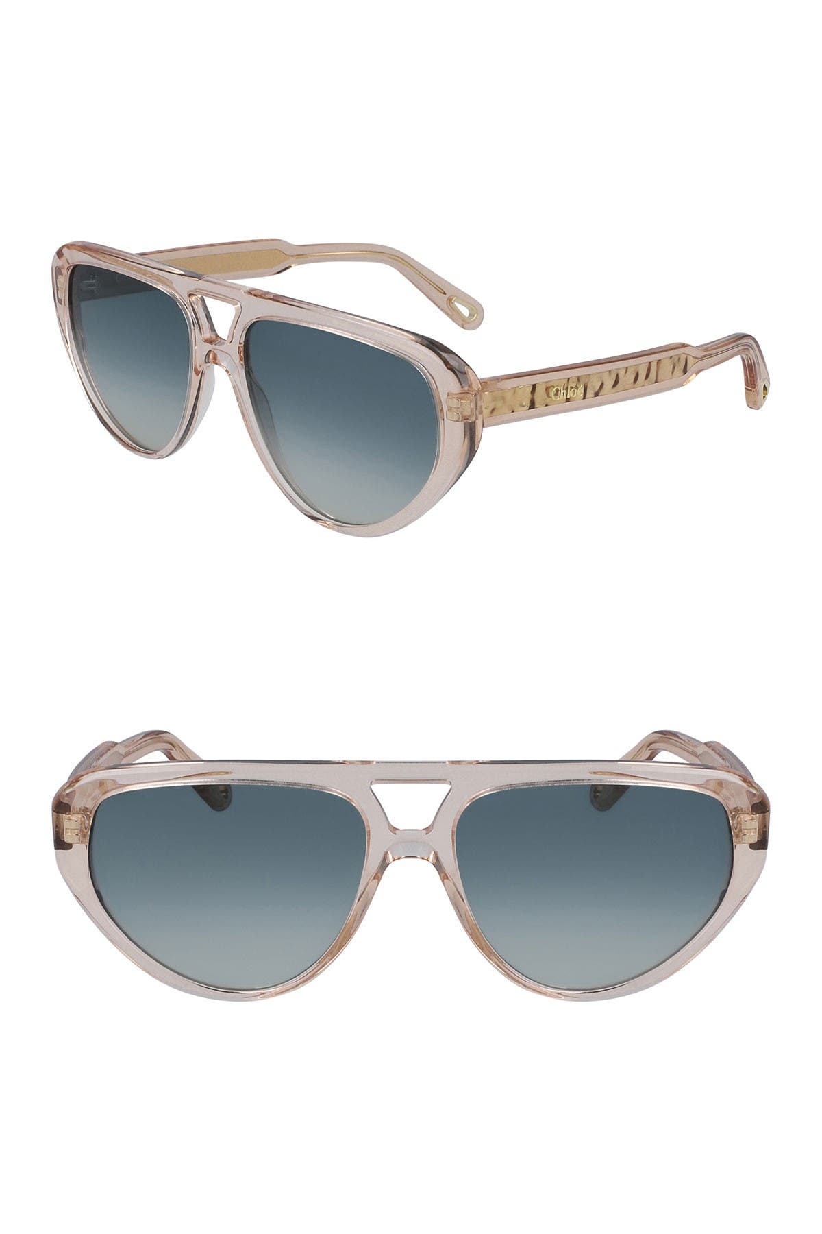 chloe 58mm aviator sunglasses