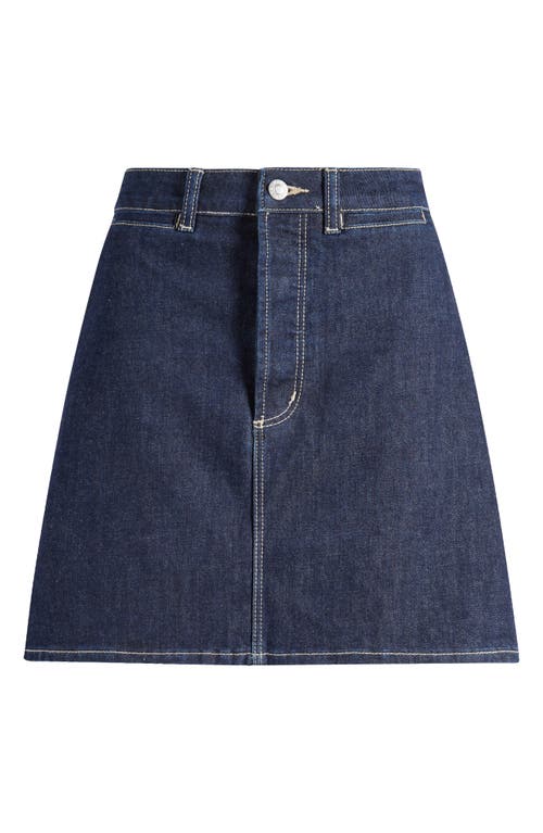 Rolla's Alice High Waist Denim Miniskirt In Dark Denim