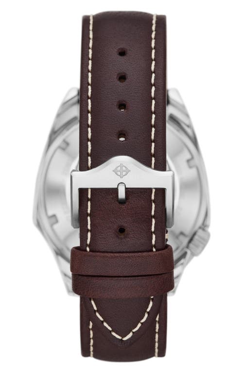 Shop Zodiac Field Olympos Automatic Leather Strap Watch, 40mm In Brown