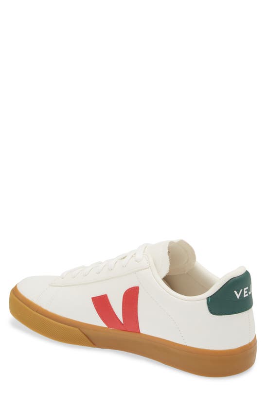 Veja Campo White Low Top Sneakers With Logo Detail In Leather Man In White