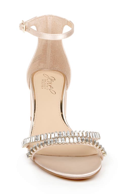 Jewel Badgley Mischka Women's Joanne Block Heel Evening Sandals In Champagne
