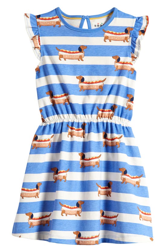 Mini Boden Kids' Stripe Sleeveless Cotton Dress In Blue