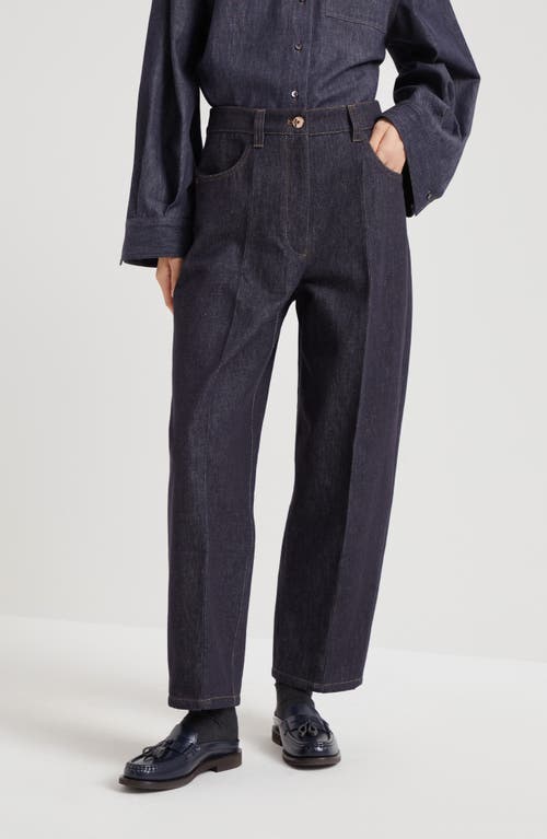 Shop Brunello Cucinelli Ergonomic Trousers In Blue