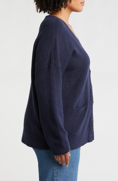 Shop Treasure & Bond Oversize Cardigan In Navy Blazer