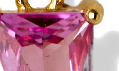 Argento Vivo Sterling Silver Birthstone Pendant Necklace In October/pink