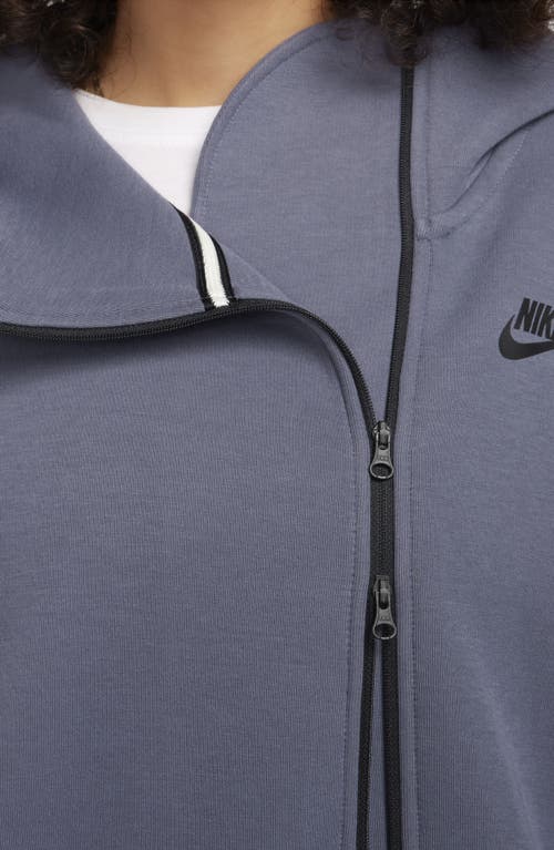 Shop Nike Sportswear Tech Fleece Zip Hoodie In Light Carbon/black