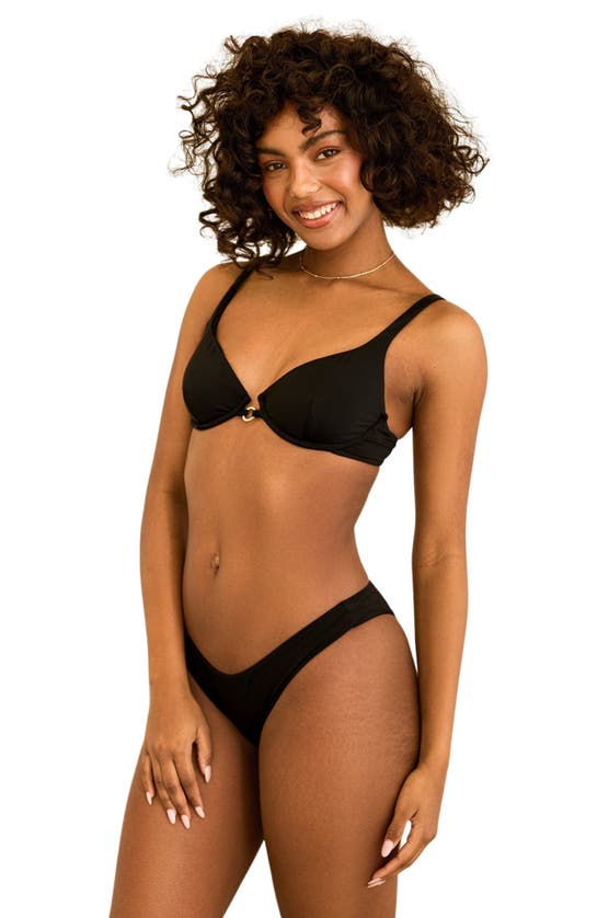 Dippin Daisys Nocturnal Cheeky Bikini Bottom In Black