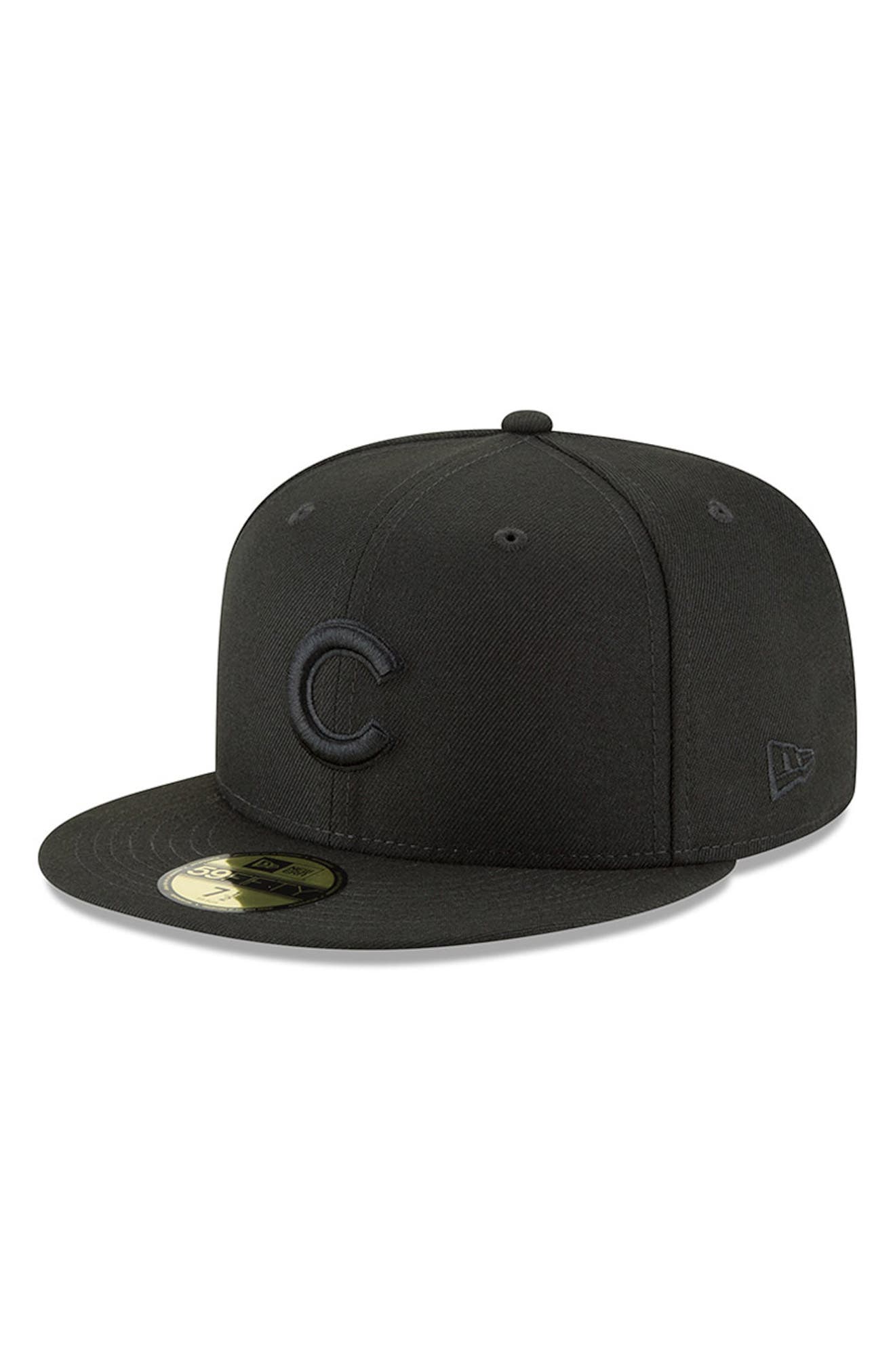 cubs black snapback