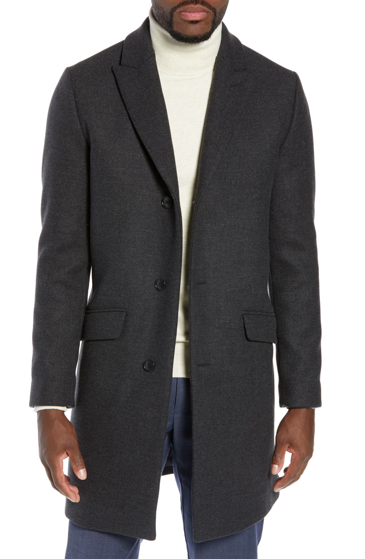 Bonobos | Slim Fit Wool Blend Topcoat | Nordstrom Rack