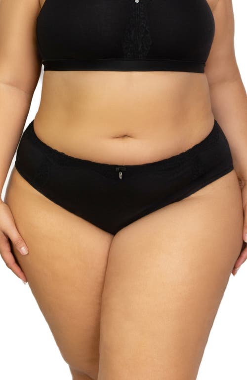 Curvy Couture Luxe Hipster Briefs in Black