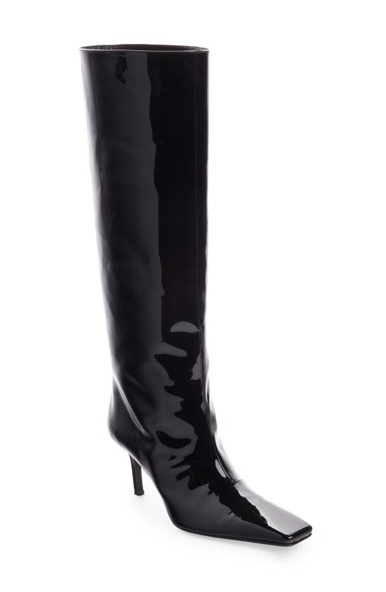 Acne Studios Besquared Pointed Toe Knee High Boot In Black