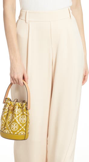 Mini T Monogram Contrast Embossed Bucket Bag: Women's Designer Crossbody  Bags
