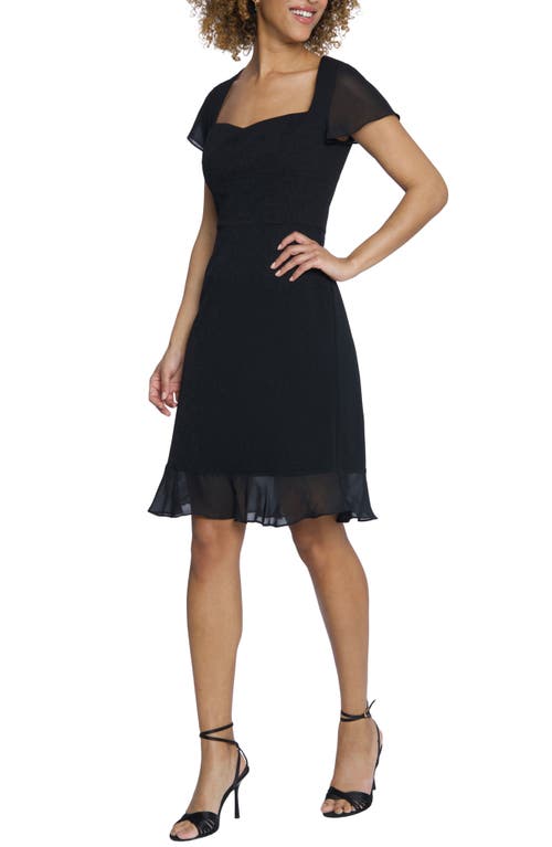 Shop Maggy London Ruffle Hem Dress In Black