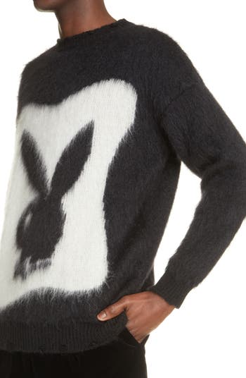 Playboy Intarsia Mohair Blend Sweater