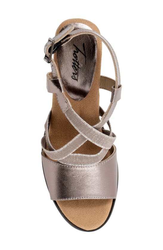 Trotters Meadow Ankle Strap Sandal In Pewter