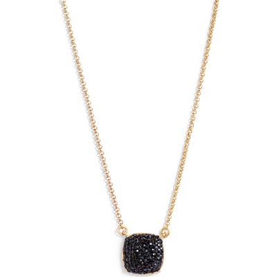 Kate Spade New York Small Square Pave Pendant Necklace