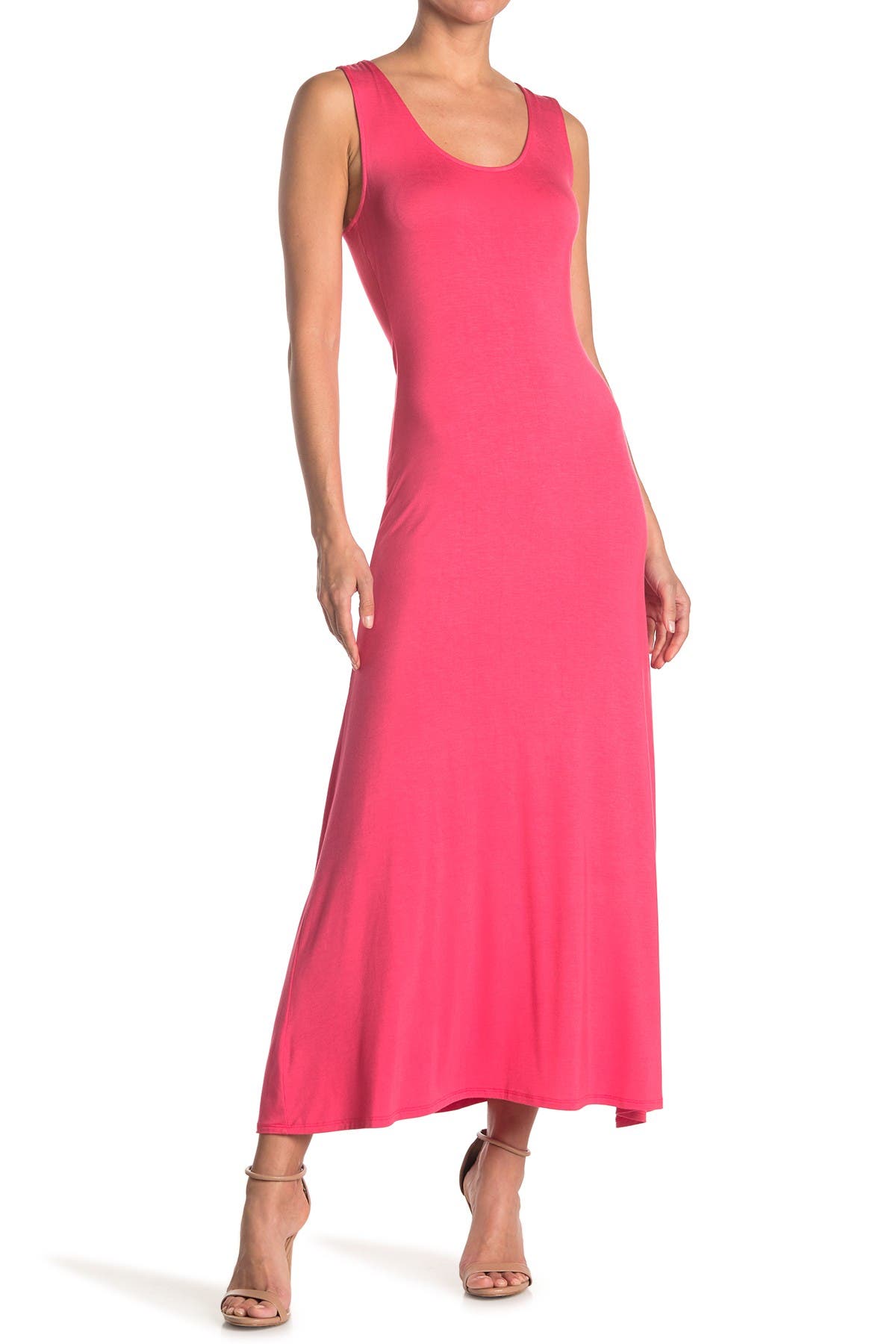West Kei Solid Racerback Maxi Dress In Light/pastel Orange1