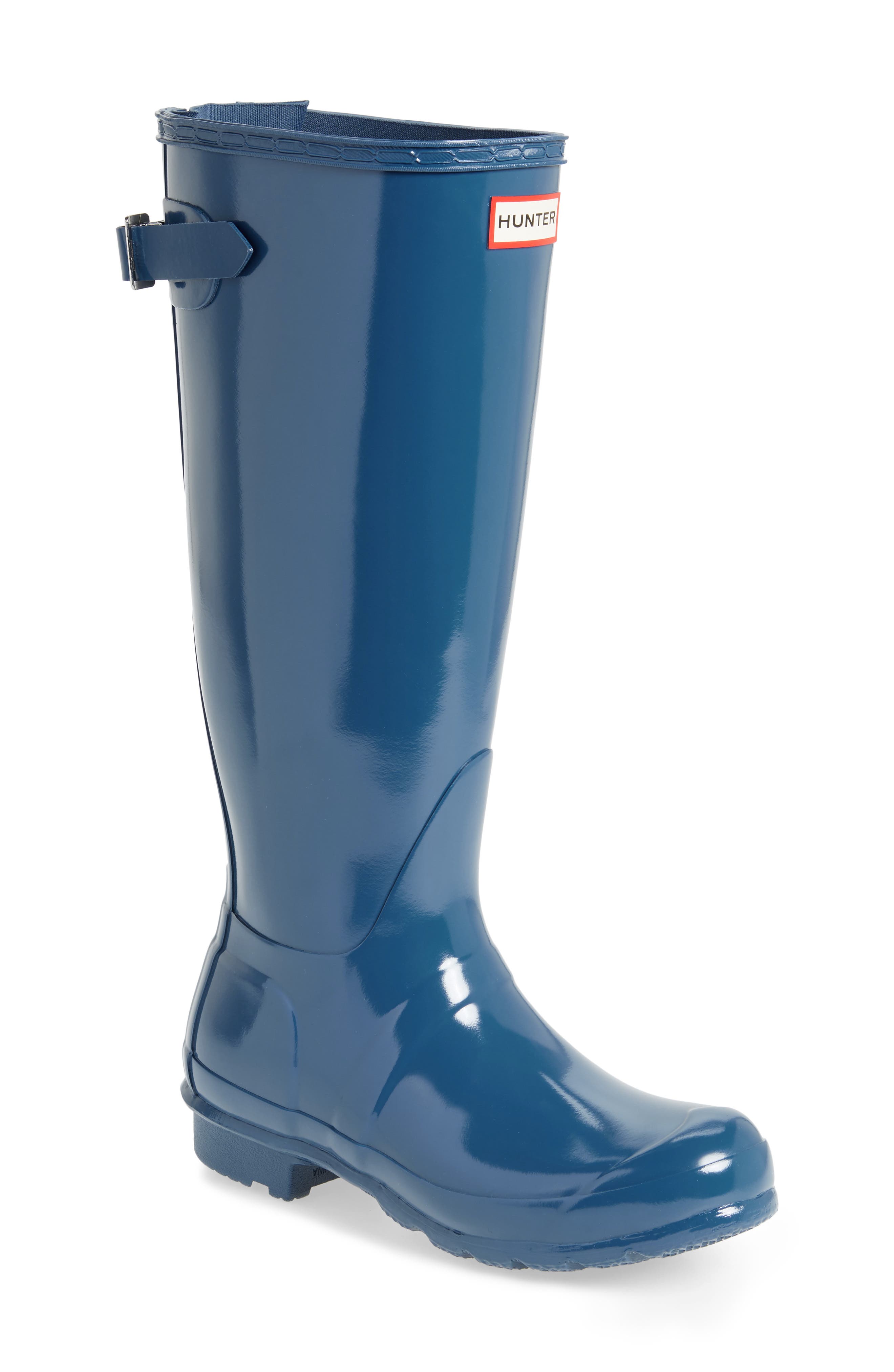 hunter adjustable back gloss rain boot