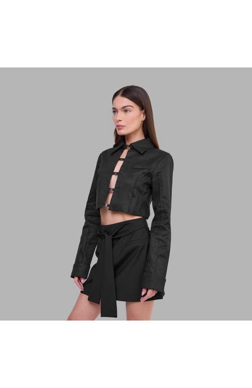 Blvck Paris Blvck Signature Tie-front Skirt In Black