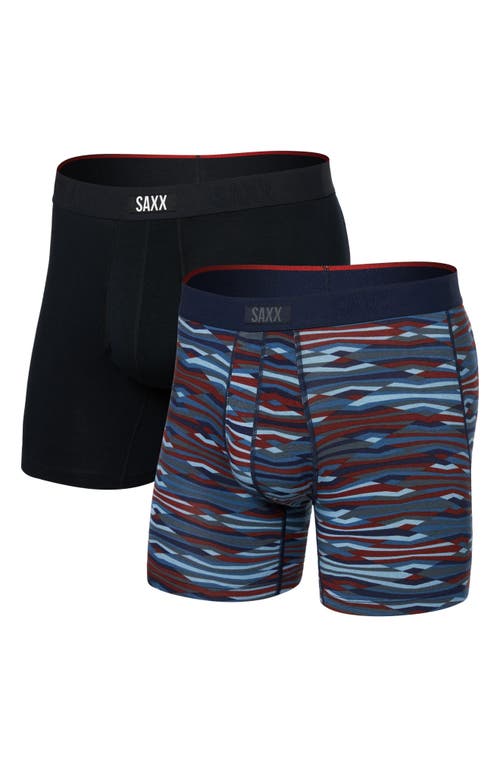 Shop Saxx Assorted 2-pack Vibe Xtra Super Soft Boxer Briefs In Rough Terrain/black