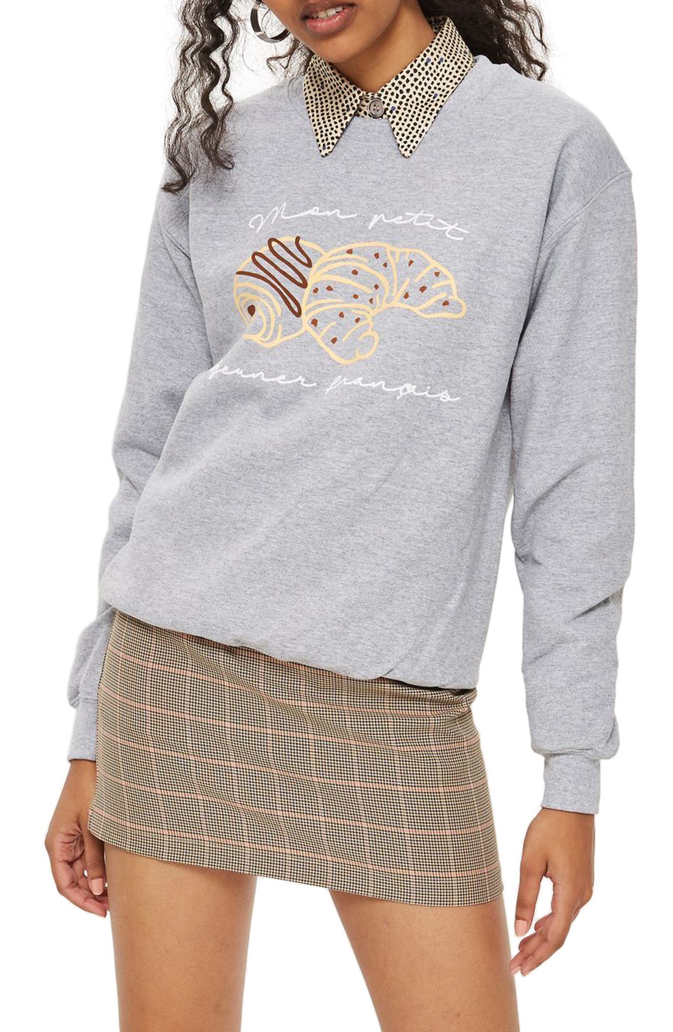 ganni croissant sweatshirt