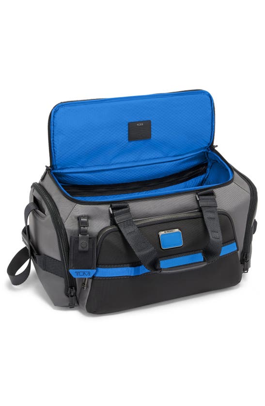 Shop Tumi Mason Nylon Duffle Bag In Grey/ Blue