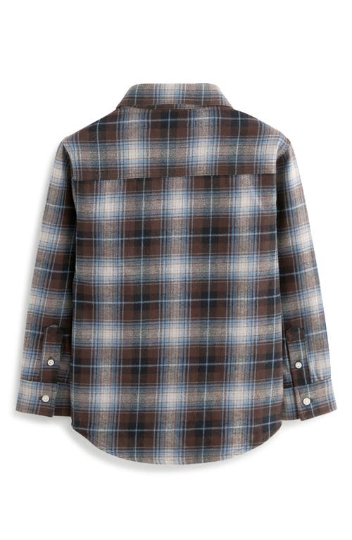 Smallsaints By Allsaints Kids' Plaid Long Sleeve Cotton Flannel Button-up Shirt In Black