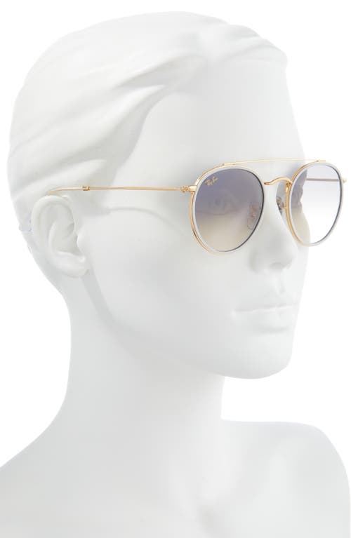 Ray Ban 51mm Aviator Gradient Lens Sunglasses In Legend Gold/gradient Grey