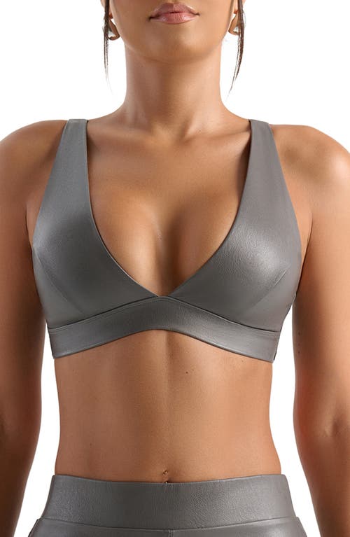 Naked Wardrobe Faux Leather Bra Top at Nordstrom,