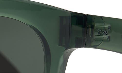 Toms Florentin 52mm Cat Eye Sunglasses In Spruce Crystal/green Grey